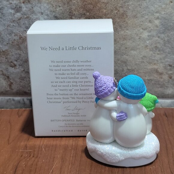 Hallmark Christmas Musical Ornament We Need A Little Christmas Snowmen 2011 - Picture 2 of 15